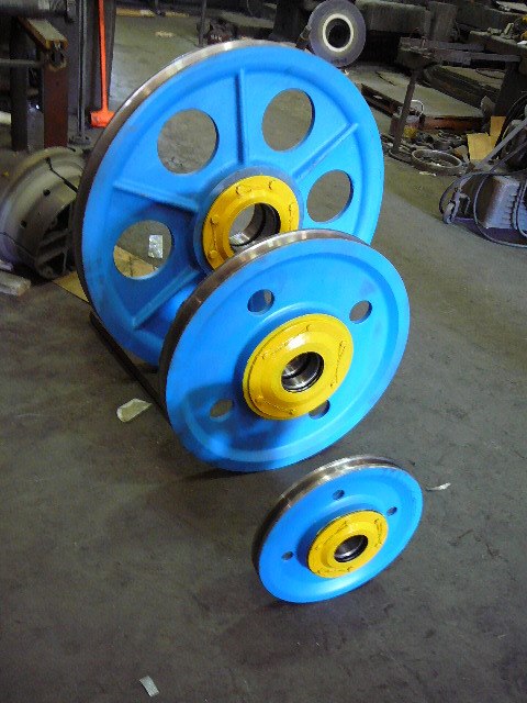Rebuilt wire rope pulleys for ship-to-shore and gantry crane service